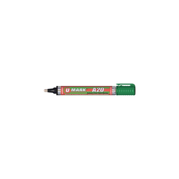 U-Mark® - A20™ 1/8" and 1/5" Green Paint Marker with Reversible Tip