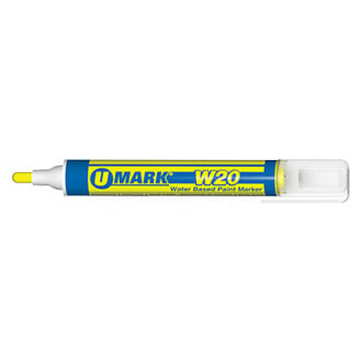 U-Mark® - W20™ 1/8" and 3/16" Yellow Water Based Paint Marker