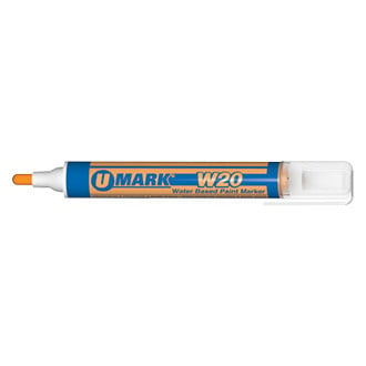 U-Mark® - W20™ 1/8" and 3/16" Orange Water Based Paint Marker