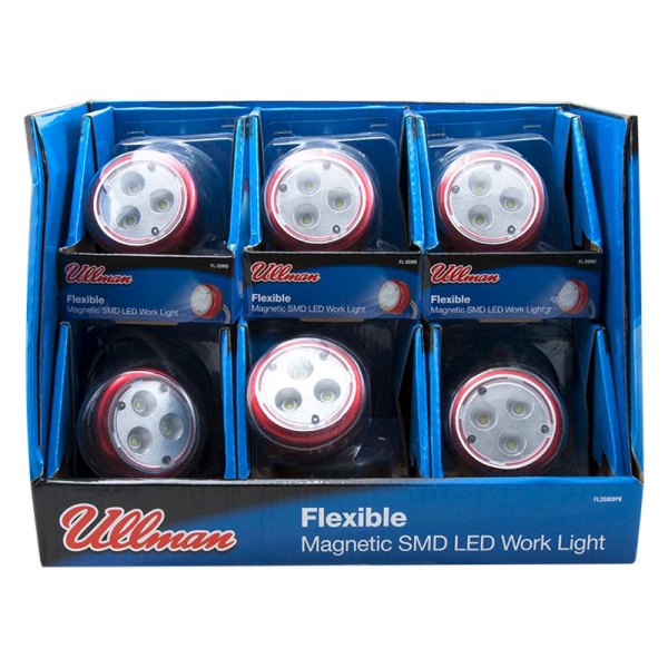 Ullman® - 6 Pack 3 SMD LED Magnetic Flexible Work Lights