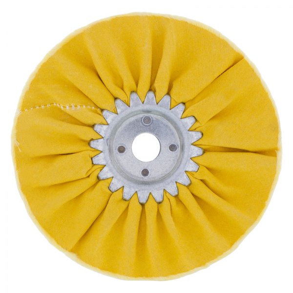 United Pacific® - 6" Yellow 12-Ply Treated Airway Buffing Wheel