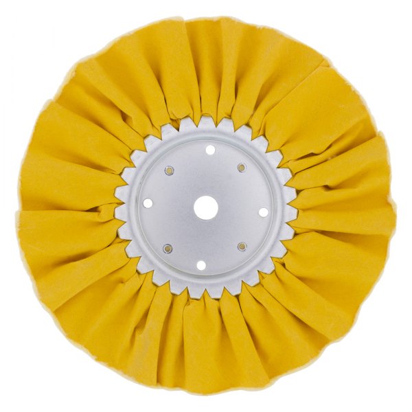 United Pacific® - 10" Yellow 16-Ply Treated Airway Buffing Wheel