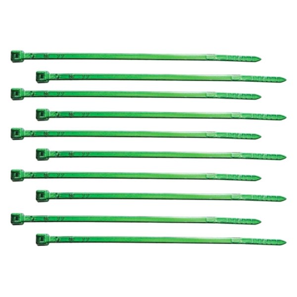 United Pacific® - 4" Nylon Green Cable Ties
