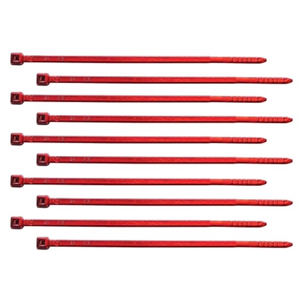 United Pacific® - 4" Nylon Red Cable Ties