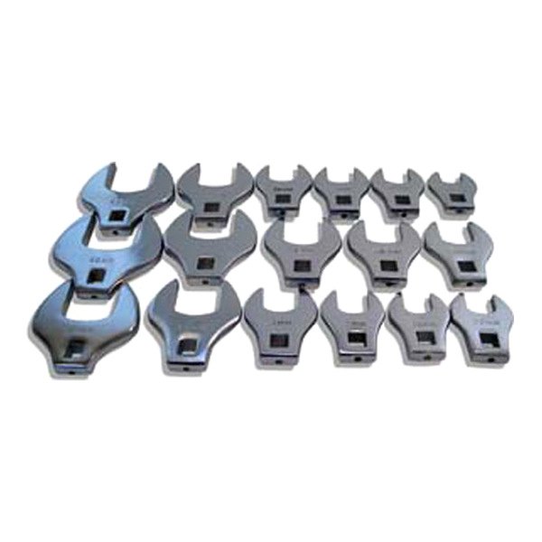 V8 Tools® - 17-piece 1/2" Drive 20 to 46 mm Mirror Polished Open End Crowfoot Wrench Set