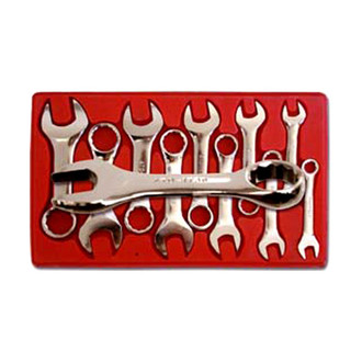 V8 Tools® - 10-piece 10 to 19 mm 12-Point Straight Head Mirror Polished Combination Wrench Set