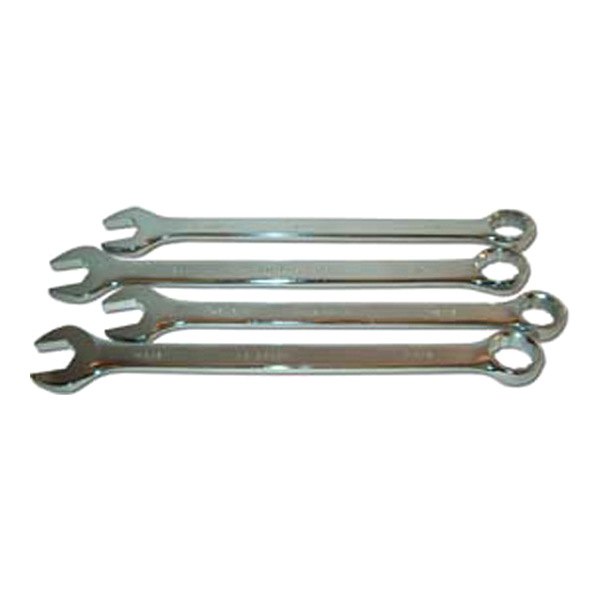 V8 Tools® - 4-piece 1-5/16" to 1-1/2" 12-Point Straight Head Mirror Polished Combination Wrench Set