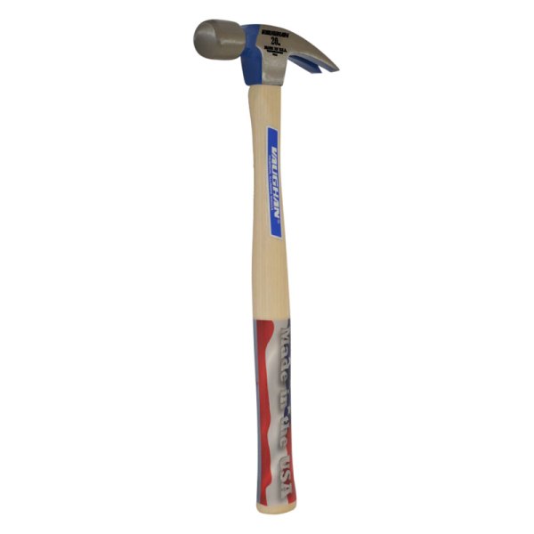 Vaughan® - 20 oz. Wood Handle Smooth Face Straight Claw Long Professional Hammer