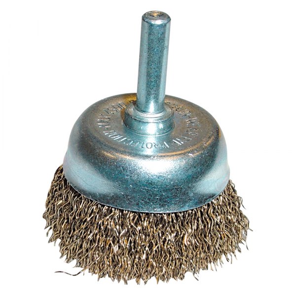 Vermont American® - 1-3/4" Coarse Brass-Coated Steel Crimped Cup Brush with Shank
