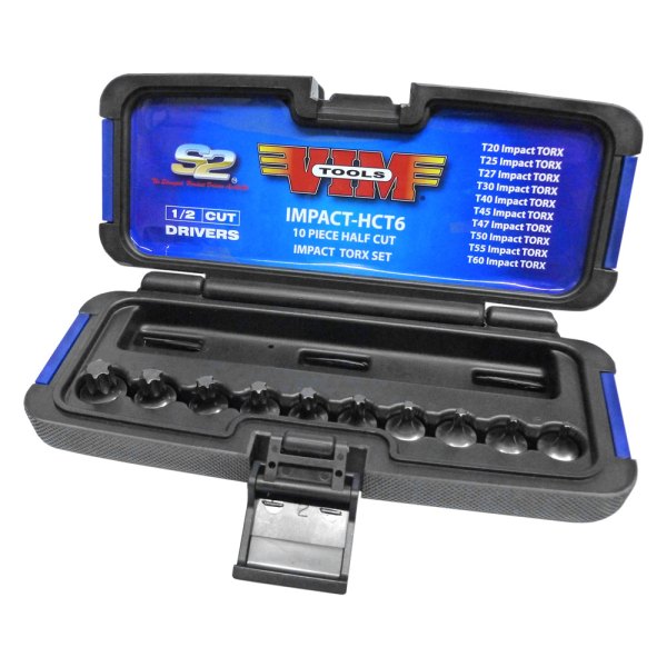 VIM Tools® IMPACTHCT6 3/8" Drive Torx Impact Bit Socket Set (10