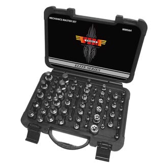 VIM Tools® - Mixed Drive Size Hex Socket Set 64 Pieces