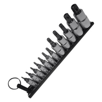 VIM Tools® - Mixed Drive Size Torx (TR) Bit Socket Set 12 Pieces