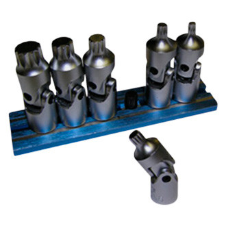VIM Tools® - 1/4" Drive Triple Square U-Joint Bit Socket Set 6 Pieces