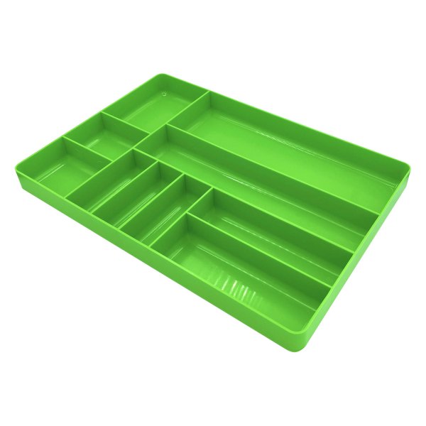 VIM Tools® - 11" x 16" Plastic Green 10-Compartment Organizer Parts Tray