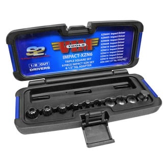 VIM Tools® - 3/8" Drive Metric Triple Square Impact Bit Socket Set (10 Pieces)