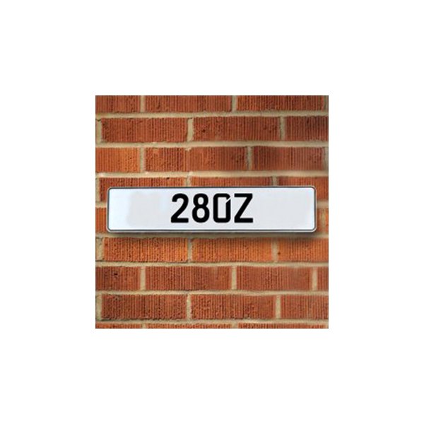 Vintage Parts® - White Street Sign Mancave Euro Plate Name "280Z" Style Door Sign Wall