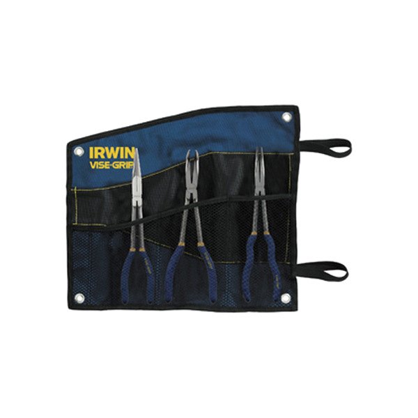 IRWIN® - 3-piece 11" Box Joint Straight Bent Jaws Dipped Handle Long Reach Needle Nose Pliers Set