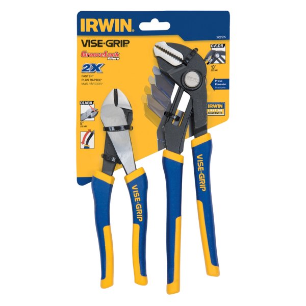 IRWIN® - 2-piece 8" to 10" Multi-Material Handle Mixed Pliers Set