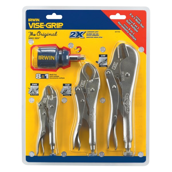 IRWIN® - Vise-Grip™ The Original™ 3-piece 5" to 10" Metal Handle Straight/Curved Jaws Locking Pliers Set