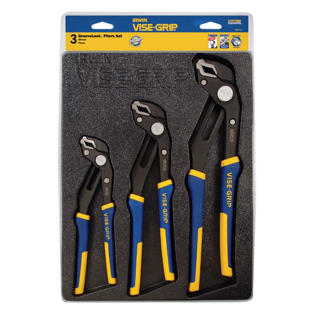 Evolv 3-Piece Locking Pliers Set