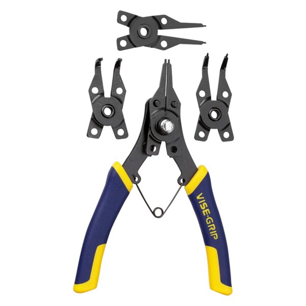 IRWIN® - Vise-Grip™ 5-piece 45°/90° Straight & Bent 0.070" Replaceable Tips Internal/External Spring Loaded Snap Ring Pliers Kit