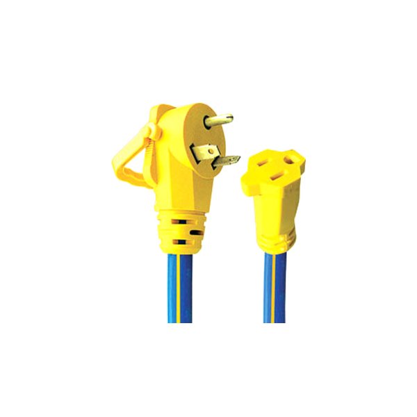 Voltec® - E-Zee Grip™ 12" 15 A TT-30 STW 1-Outlet Blue/Yellow Generator Adapter