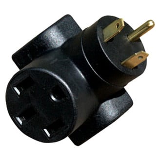 Voltec® 16-00582 - TT-30 Black Heavy Duty Molded Generator Adapter