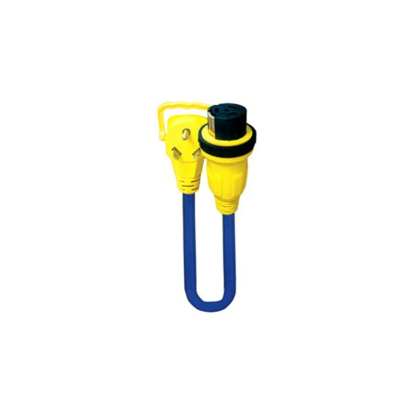 Voltec® - E-Zee Grip™ 2' 30 A TT-30 STW Locking Blue/Yellow Generator Adapter