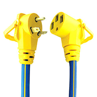 Voltec® - E-Zee Grip™ 30 A TT-30 STW 1-Outlet Blue/Yellow Generator Adapter