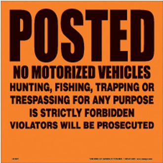 Voss Signs® - 11 1/4" .012 Gauge Orange Alunimum Sign