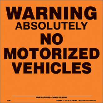 Voss Signs® - 11 1/4" .012 Gauge Orange Alunimum Sign