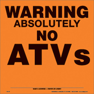 Voss Signs® - 11 1/4" .012 Gauge Orange Alunimum Sign