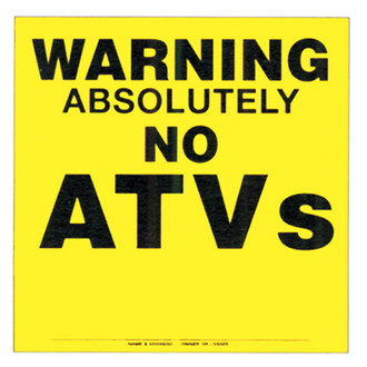 Voss Signs® - 11 1/4" .024 Gauge Yellow Plastic Sign