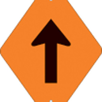 Voss Signs® - Orange Plastic Reflective Trail Blazer