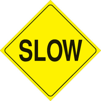 Voss Signs® - 12" Yellow Plastic Reflective Sign