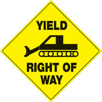 Voss Signs® - 12" Yellow Plastic Reflective Sign