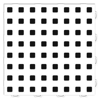 Weathertech® - TechFloor™ 12" x 12" White Premium Square Floor Tile Set with Black TractionSquares™