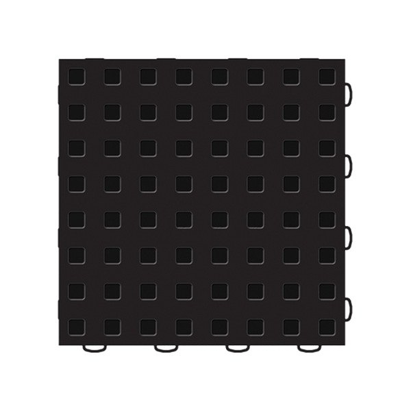 Weathertech® - TechFloor™ 12" x 12" Black Solid Square Floor Tile Set 