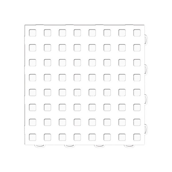 Weathertech® - TechFloor™ 12" x 12" White Solid Square Floor Tile Set 