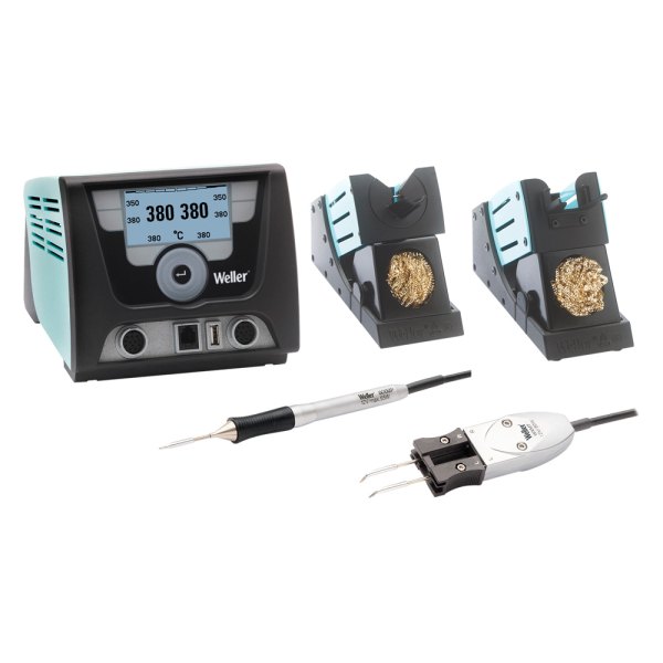 Weller® - WX Series 200 W 2-Channel Soldering Station with RT3MS, RTW2MS Tips