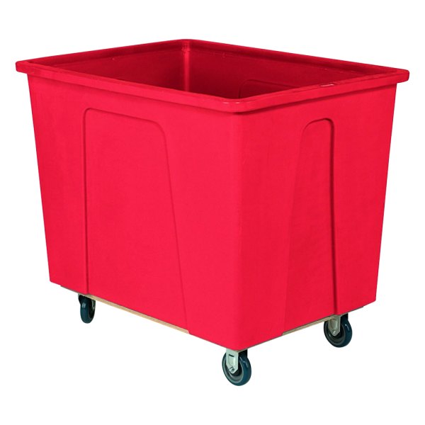 Wesco Industrial® - 4 Bushel/32 gal Red Plastic Box Truck with 5" Wheels