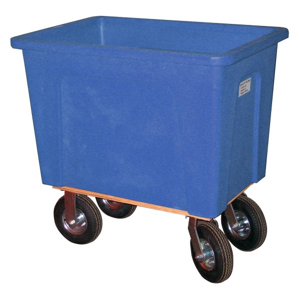 Wesco Industrial® - 4 Bushel/32 gal Blue Plastic Box Truck with 8" Wheels