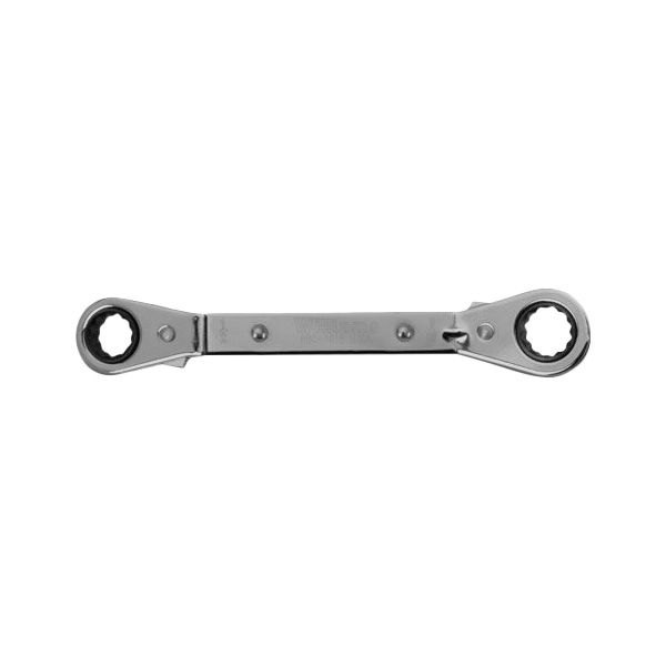Williams Tools® - 1/4" x 5/16" 12-Point Angled Head Reversible Ratcheting Chrome Double Box End Wrench