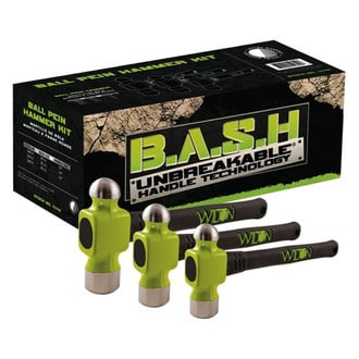 Wilton® - B.A.S.H™ 3-piece Vulcanized Rubber Handle Ball-Peen Hammer Set