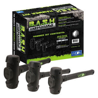 Wilton® - B.A.S.H™ 3-piece Vulcanized Rubber Handle Dead Blow Hammer Set