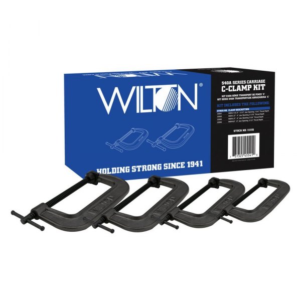 Wilton® - 540A Series 4-Piece 2-1/2", 4", 6", 8" Carriage C-Clamp Set