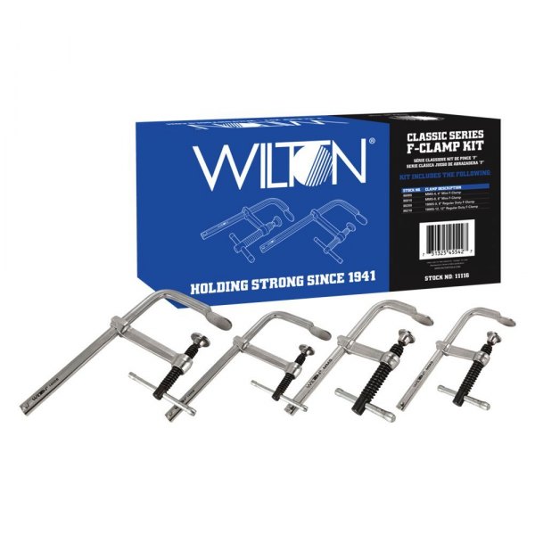 Wilton® - Classic Series 4-Piece 4", 8", 12" Metal Manual Bar Clamps