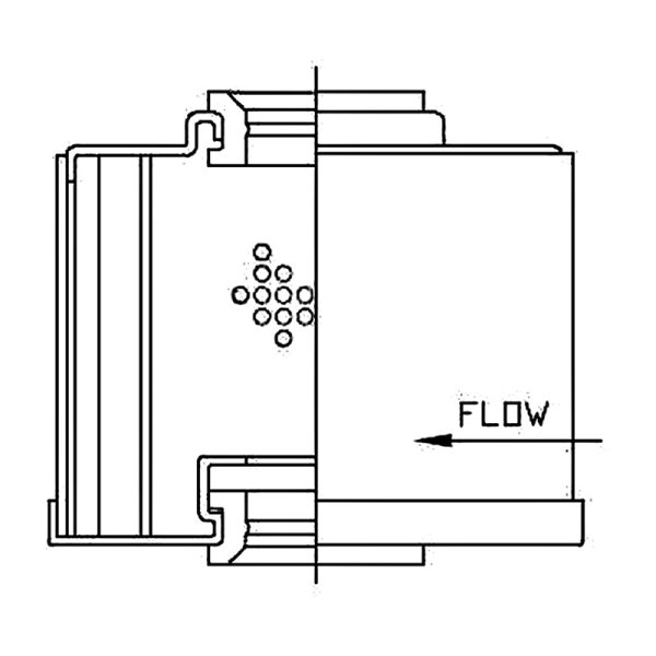 WIX® - 6.46" x 4.3" x 4.33" x 1.17" Industrial Outside-In Microglass Oil-Air Separator Cartridge
