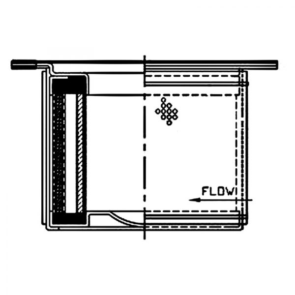 WIX® - 6.75" x 8.62" x 5.25" x 3.38" Industrial Outside-In Microglass Oil-Air Separator Cartridge