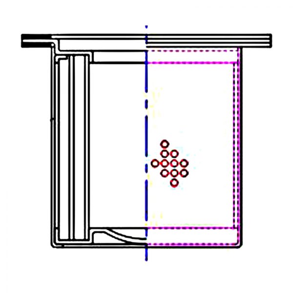 WIX® - 4.63" x 6.88" x 4.19" x 2.5" Industrial Outside-In Microglass Oil-Air Separator Cartridge